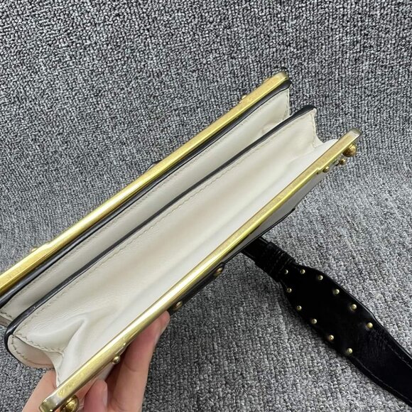 100% Authentic Prada Cahier Black & White Shoulder Bag - Picture 6 of 16